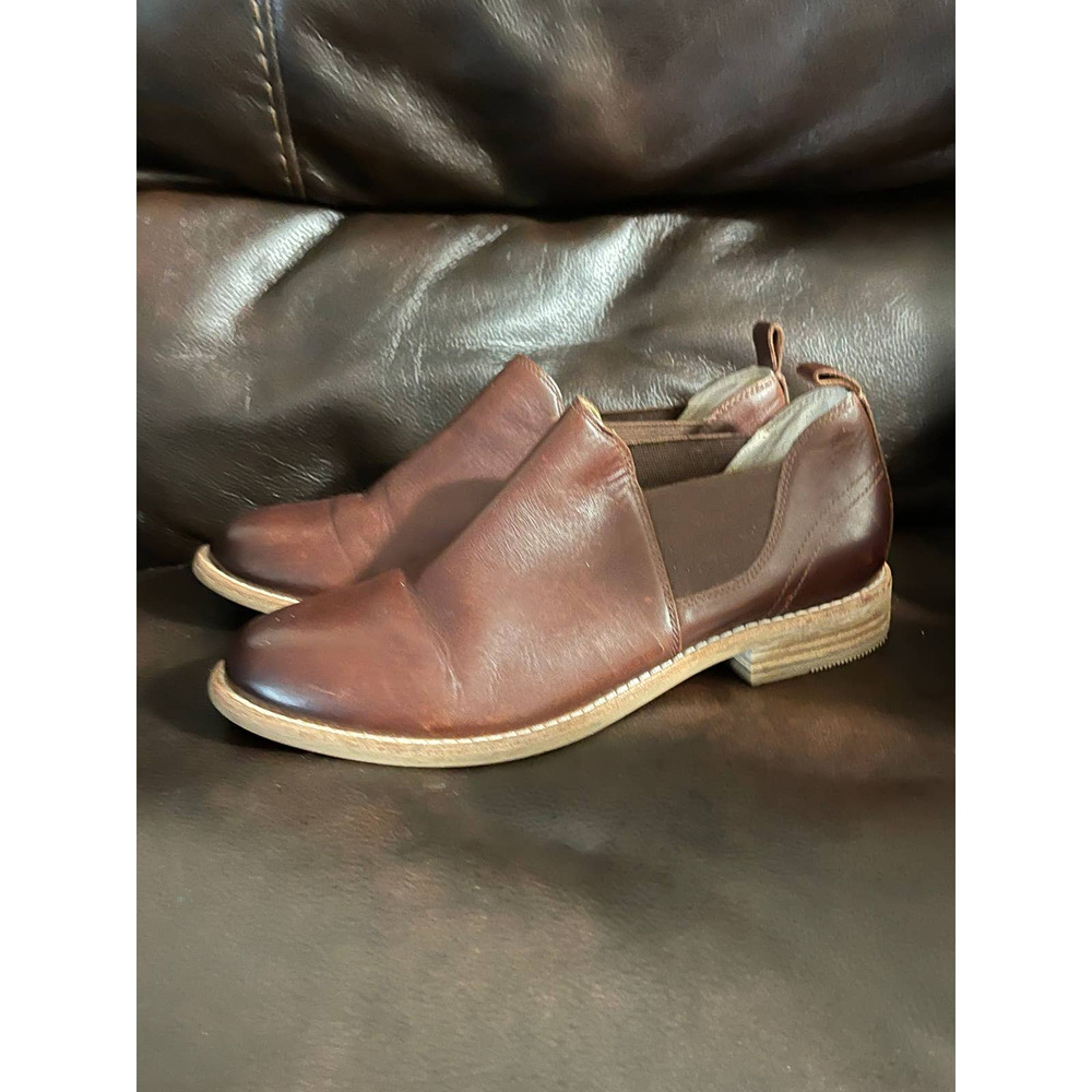 Clarks Artisan Brown Leather Camzin Chelsea Ankle Boots Shoes Women's 8.5 M